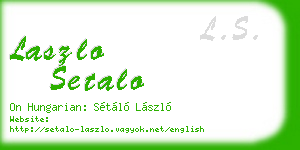 laszlo setalo business card